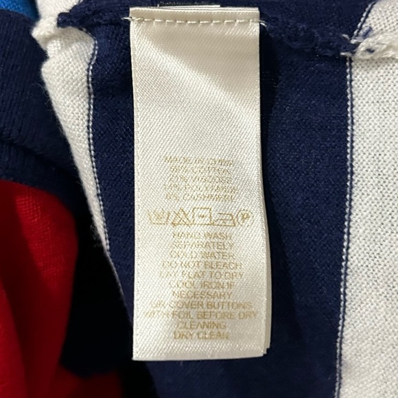 Kate Spade Ollie Stripe Cotton Cashmere Cardigan in Multi Monaco Stripe M - Picture 9 of 9